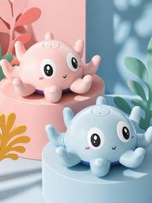Cute Octopus Children's Swimming Pool Bath Toy, Automatic Sensing Water Spray Small Octopus Electric Toy With Light And Music, Water Play, Baby Bathroom Toy, Gift - Multicolor - View 2
