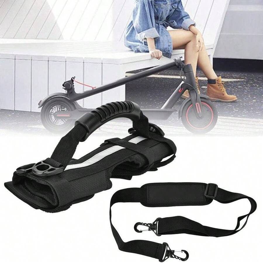 1 Pc Portable Anti-Slip Thickened Nylon Retractable E-Scooter Bike Carry Strap Shoulder Belt - Multicolor - View 1