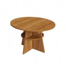 Extendable Dining Table With Open Storage Compartment In The Legs, Multifunctional Space-Saving Table For Small Rooms, Living Rooms And Dining Rooms, Thick Tabletop, Rounded Corners, Black Color. - 卡其色 - 查看 8