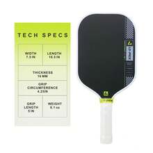 Carbon Fiber Toray T700 Pickleball Paddle, 16mm Thick Core, TPU Protective Edge, Professional Competition Pickleball; Includes 1 Paddle, 2 Sweatbands, 1 Paddle Cover And 1 Gift Box - Black - View 9