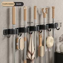 1PC-Stainless Steel Wall-Mounted Broom Hook Storage Rack, Gardening Tools Mop Hook Storage Rack, Multi-Functional Storage Rack, Easy To Install, Space-Saving, Suitable For Home, Kitchen, Garden, Laundry Room, Garage, School Dormitory - Style a - View 14