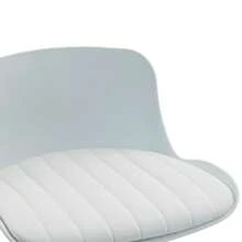 Silla Bar Ajustable Giratoria 2 Piezas Gris Plástico Cuero Sintético - Blanco - Ver 11