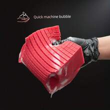 Car Wash Sponge, Large Red Scratch-Resistant Car Wash Sponge, Durable Cross-Grid Sponge, Suitable For Multi-Purpose Cleaning Of Car Body Surfaces - A - View 3