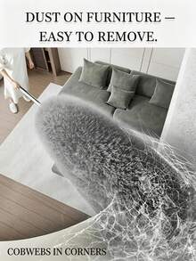 1pc 140cm Feather Duster For Home Dusting, Ceiling Cleaning, Electrostatic Dust Adsorption, Spring Cleaning, Extendable Telescopic Duster - Grey - View 8