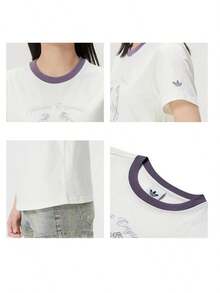 Adidas Originals Women's Sports T-Shirt & Tank Top SS TEE W CC 26 Summer New Contrast Collar Print Pure Short Sleeve KY5734 - Hanyu White - View 5