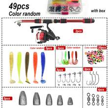 Fishing Rod Set Full Equipment, Includes Telescopic Fishing Rod, Spinning Reel, Bait, Fishing Hooks, Travel Fishing Rod Set - Multicolor - View 9