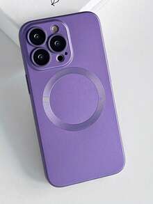 Interstellar Skin Magnetic Magnifying Lens Protective Phone Case Compatible With 16Promax/15Promax/16/15/14/13/12/11 - Purple - View 2