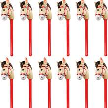 36-Inch Inflatable Horse Head Stick, Made Of PVC Material, A Cute Inflatable Animal Stick, Suitable For Birthday Parties, Festival Gatherings, Inflatable Props For Halloween Gifts, Colorful Cowgirl Party Decoration Props - Multicolor - View 13