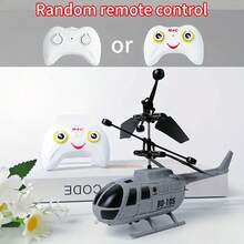 Juguete de avión eléctrico a control remoto para niños, helicóptero con sensor infrarrojo, disponible en varios colores, con batería incorporada y carga USB, avión de control remoto con luces brillantes, regalo para niños. - Amarillo - Ver 9