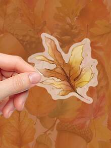 50pcs Autumn-Themed PET Decorative Stickers For Tablets – Self-Adhesive, Suitable For Mobile Phone Cases, Guitars, Manuals, Party Decorations And More. Perfect For Personalised Party Gifts. - View 4