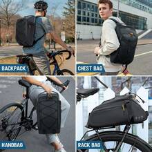 10L Large Capacity Bicycle Frame Bag With Reflective Strip, Rainproof Wear Resistant Multifunctional Shoulder Backpack Bike Storage Pouch For Cycling Travel - A - View 7
