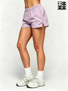 mulinsen Pantalones cortos multiusos para mujer para exteriores, diseño con cordón estampado, cómodos y amigables con la piel - Morado - Ver 6