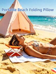 Portable Folding Beach Pillow Camping Leisure Mat, Compact And Easy To Store, Can Be Used As Headrest Or Small Cushion For Outdoor Camping And Beach Relaxation, Convenient To Use, Practical And Portable - Multicolor - View 2