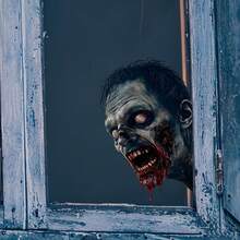1PC Static Printing PVC Window Decal Film, Eerie 2D Zombie Halloween Decal, Easy To Apply Without Residue, Suitable For Household Glass Surfaces And Decorative Items To Create An Eerie And Frightening Atmosphere. - JD6325 - View 5
