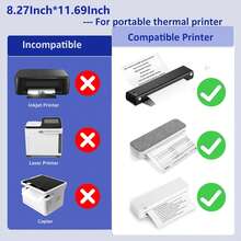 Marklife 100/200 Sheets A4 Thermal Paper, Quick Dry, 210mm Folded Paper, A4 Portable Thermal Printer Paper, Suitable For Office And Home - View 3