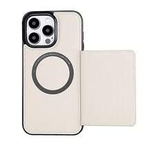Étui de téléphone avec portefeuille magnétique amovible pour femmes, compatible avec la charge sans fil, fente de carte anti-vol RFID, avec sangle bandoulière, compatible avec iPhone 16e/16/15/14/13/12/11 Pro Max X XS XR XS Max SE 2022 7 8 Plus, convient pour le shopping, les voyages, les cadeaux d'anniversaire et plus encore - Blanc - Voir 2