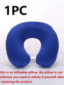 Portable U-Shaped Inflatable Neck Pillow, Comfortable & Soft, Essential Summer Travel Accessory For Airplane, Car, Home Office, Study, And Outdoor Camping - Multicolor - View 16