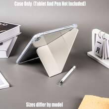 Y-Fold 高透明壓克力平板保護殼，附筆槽。Y-Fold 高透明壓克力款，平板保護殼特色：Y型三折支架設計、智能休眠/喚醒、全方位保護、親膚邊框材質、氣囊防震邊框、多角度支架、透明壓克力背板、內建筆槽、精確開孔、輕巧便攜 - 圖38 - 查看 7