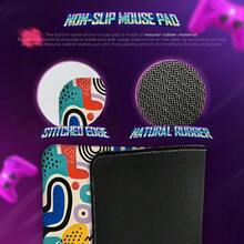 Pop Doodle Block Large Mouse Pad, Colorful Abstract Desk Mat With Maze Shapes, Wide Gaming Mouse Pad For Playful Office Decor Gift - View 4