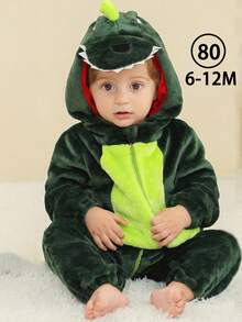 1Pc Baby Autumn Winter With Double Zipper Cartoon Animal Pattern Cute Comfortable Unisex Baby Supplies Suitable For Everyday Wear - Multicolor - View 19