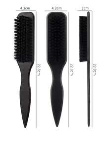 1pc Solid Color Sleek Back Comb, Fashionable & Portable, Can Be Used To Smooth Frizzy Hair, Anti-Static, Create Smooth Ponytail, Bun And Hairline Styling, Add Volume And Style, Women's Hair Accessory, Comb, Hair Brush, Hair Care Product - A - View 5