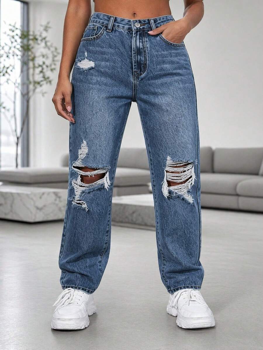 Women Jeans - Blue - View 1