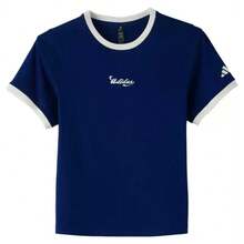 Adidas New Summer Breathable Sports Casual Women's Comfortable Crew Neck Short Sleeve T-Shirt - Blue and White - View 4