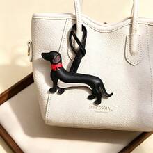JRESSIAL Women's PU Leather New Dachshund Dog Pendant/Bag Charm/Car Hanging Ornament/Keychain Pendant, DIY Bag Charm, Birthday, Anniversary Exclusive Gift, Teacher Gift, Student Stationery, College And Classroom Use - Multicolor - View 3