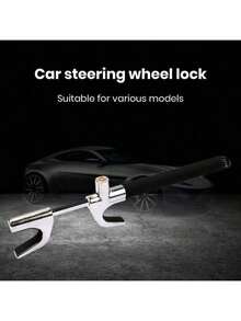 Steering Wheel Lock, Retractable Stainless Steel Anti-Theft Car Security Lock With Emergency Glass Breaker, 3 Keys, Universal Fit For Cars, SUVs & Trucks - Multicolor - View 4