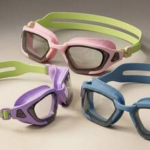 Tech-Inspired Premium Kids Swimming Goggles Multi Styles Available Anti-Fog UV400 Anti-Splash Leak Proof Soft Silicone Strap Ear, First Day Of School - Multicolor - View 2