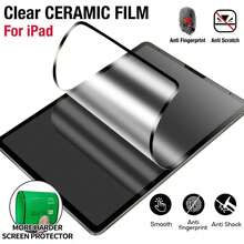 Yezodawee 2pcs Ceramic HD Screen Protector, Privacy Protection, Curved Edge, Anti-Scratch Anti-Drop, Full Screen Coverage, Strong Anti-Fingerprint, Touch Sensitive, Non-Glass Material, Compatible With Ipad 11th Gen (2025 A16), 10th Gen (10.9 Inch), Air 13/11 Inch (M4/M3/M2, 2025/2024), Pro 12.9 Inch/ Mini (2024). Essential Screen Protection. - Transparent B - View 2