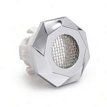 Wash Basin Overflow Insert Drain Cover Perforated ABS Body Snap In Clips Sink Overflow Hole Replacement Trim - Multicolor - View 2