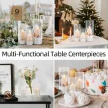 Candle Holders, Glass Vases, Transparent Hydroponic Glassware, Wedding Decorations - RMC0614-a - View 8
