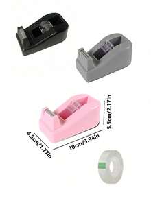 1pc Weighted Non-Slip Base Desktop Tape Dispenser, Suitable For Office, Crafts, Art Projects, Scrapbooking, School, Gift Wrapping And Parcel Delivery - Multicolor - View 9