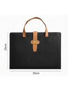 1 buah Tas Dokumen Kulit A4, Dapat Menyimpan Buku Catatan Siswa, Kertas Ujian, Ponsel, Bahan, Berkas, Kotak Dokumen, dan Perlengkapan Kantor dan Belajar di Luar Kampus Lainnya. Tas Dokumen A4, Pilihan Hadiah untuk Siswa. - tas jinjing - View 3