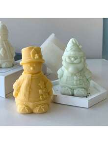 Christmas Snowman DIY Handmade Aromatherapy Plaster Multi-Function Silicone Mold - Snowman - View 2