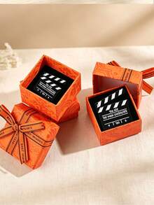 1pc Boxed Movie Clapperboard Enamel Brooch, Inspirational Slogan "You Are The Protagonist" Badge, Atmospheric Film Pin, Backpack Jacket Hat Decoration Gift - Multicolor - View 5