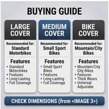 One-Piece Heavy Duty PVC Motorcycle/Motorbike Cover - Waterproof, UV Resistant, Snowproof, Fits Most Models, Black, Outdoor Vehicle Protection, Stylish Motorcycle Cover, UV Protection Cover - Multicolor - View 10