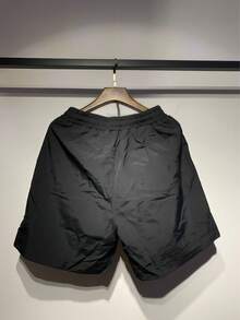 GALLERY DE-PT Quick Dry Athletic Shorts For Men Lightweight Breathable Summer Outdoor Shorts - 黑色1 - 查看 4
