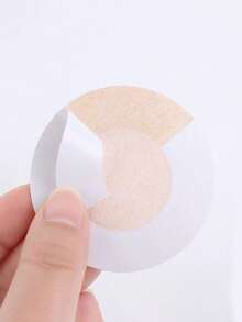 10PCS(5Pairs)~100PCS(50Pairs) Invisible Nipple Tape Disposable Nipple Pad Tapies Nipple Cover Non-Woven Nipple Sticker Chest Stickers Suitable For Special Occasions Or Daily Wear, Providing Smooth Contours And Extra Confidence - Non-woven Fabric Pattern/round - View 10