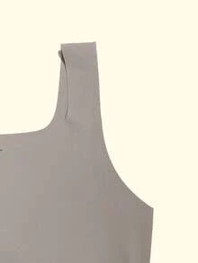 4pcs Women's Sports Camisole Tank Tops, Solid Color, Soft & Comfortable, Seamless, Wavy Square Neck, Cool Touch, Anti-Exposure, Wide, Sleeveless, Backless - Multicolor - View 8