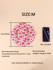 Pink Strawberry Polyester Sun Protection Hat, Ear-Exposed Design, Sun Protection Function. Pet Dog Hat, Essential Pet Accessory. Suitable For Small Pet Dogs To Wear Outdoors All Year Round. - Multicolor - View 7