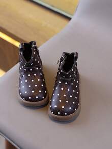 Neue Mädchen-Stiefel mit weicher Sohle, bequem, vielseitig, lässige Stiefeletten - Braun - Übersicht 4