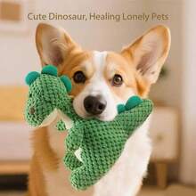1pc Dinosaur Chew Squeaky Plush Doll, Suitable For Small Dogs, Pugs And Teddy Dogs Pet Companion Interactive Doll - Multicolor - View 3