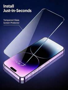 3片裝強化玻璃螢幕保護貼，相容 iPhone 18、17、16、15、14、13、12、11、XR、XS、X、7、8，防爆、防碎、防刮、防水，智慧型手機強化玻璃膜 - 無色 - 查看 7