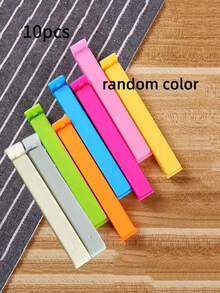 5/10/20 piezas Clips portátiles nuevos para sellar alimentos y aperitivos de cocina, herramientas de plástico, accesorios de cocina, al por mayor, color aleatorio - Multicolor - Ver 11