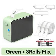 Impresora de etiquetas térmica portátil Marklife P15 sin tinta, máquina mini de pegatinas con etiquetas adhesivas compatible con D11/D110/Q30 - Multicolor - Ver 9