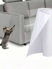 Anti-Cat Scratch Furniture Protector - Large Sofa Protector - Single-Sided Adhesive Tape - Transparent Corner Guard Device, Suitable For Furniture, Walls And Doors - 45*500cm - View 7