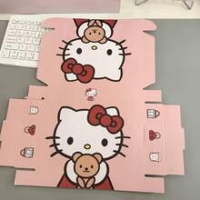 SANRIO-3件/6件可愛KT貓粉色飛機禮盒，卡通熊圖案禮盒，適用於化妝品、文具、小禮物可愛包裝盒，返校季 - A - 查看 8