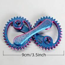 1pc 3D Printed Smooth Rotating Stress Relief Gear, Small Desktop Fidget Toy - Multicolor - View 4